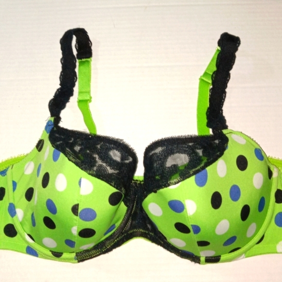 Cacique wire bra 42C with Polka dots - Picture 1 of 6